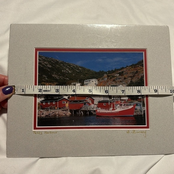 PETTY HARBOUR Newfoundland Canada matted print by B Bursey 8"×10" BRAND NEW - Picture 7 of 8